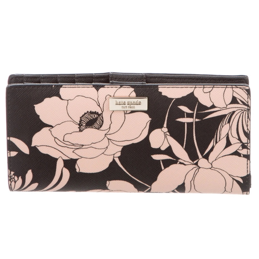 🌸 Kate Spade Laurel Way Gardenia Stacy Wallet – Floral Print 🌹